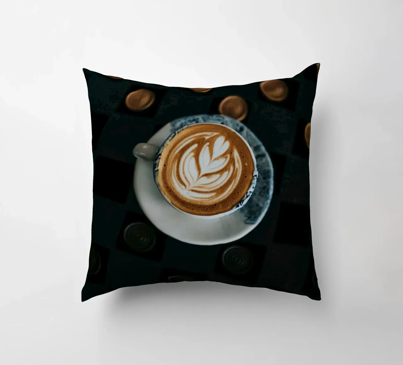 espresso latte art cuscino da cofa home