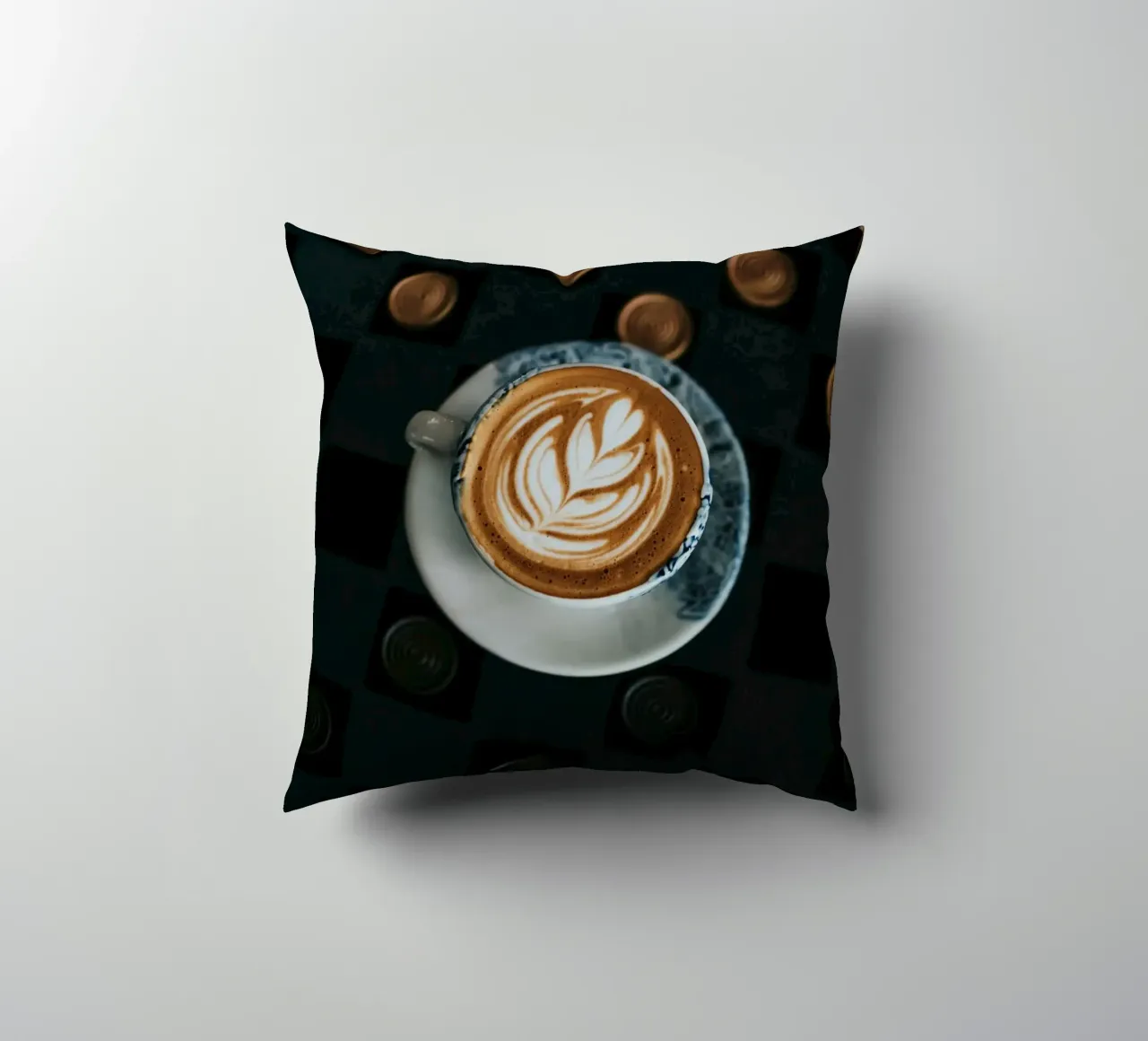 espresso latte art cuscino da cofa home