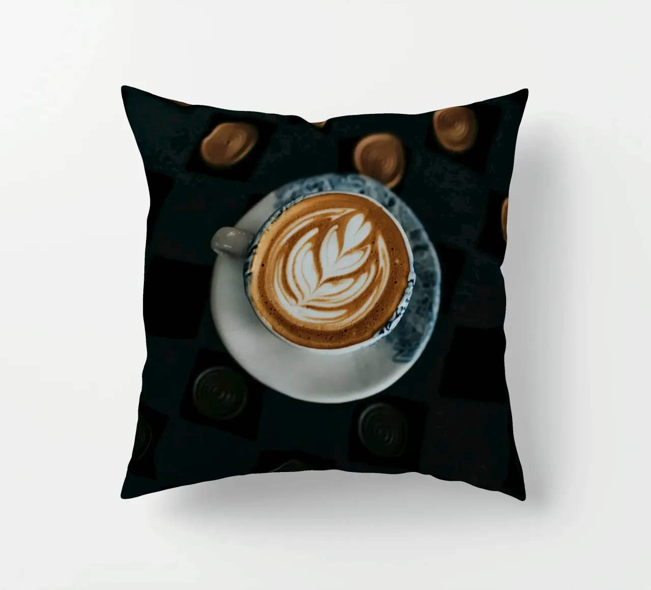 espresso latte art cuscino da cofa home