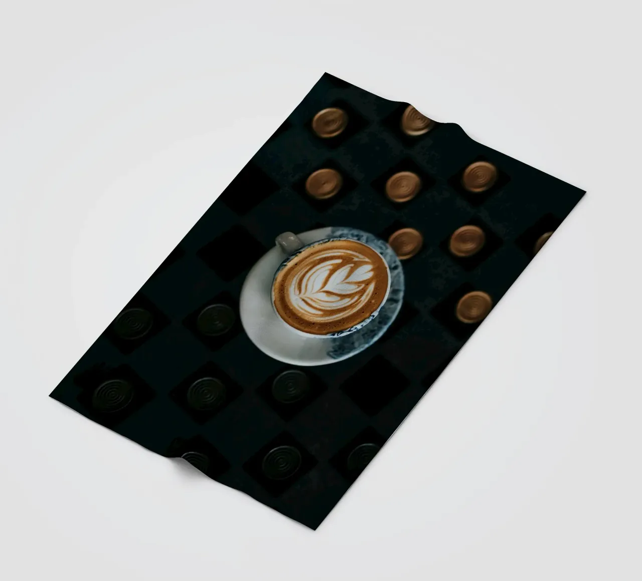 espresso latte art coperta in pile da cofa home