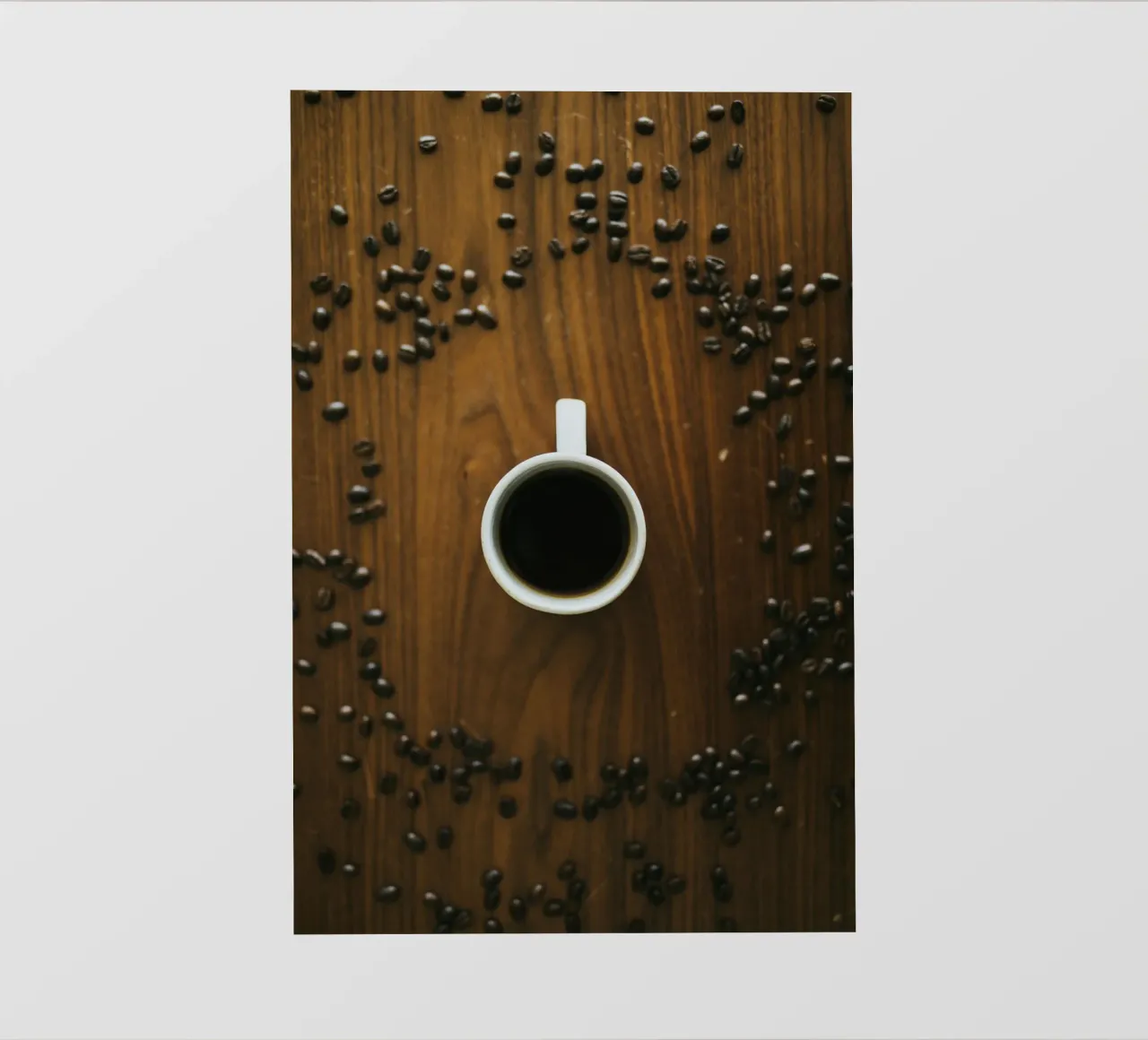 vista dall'alto caffè telo in pvc da cofa home