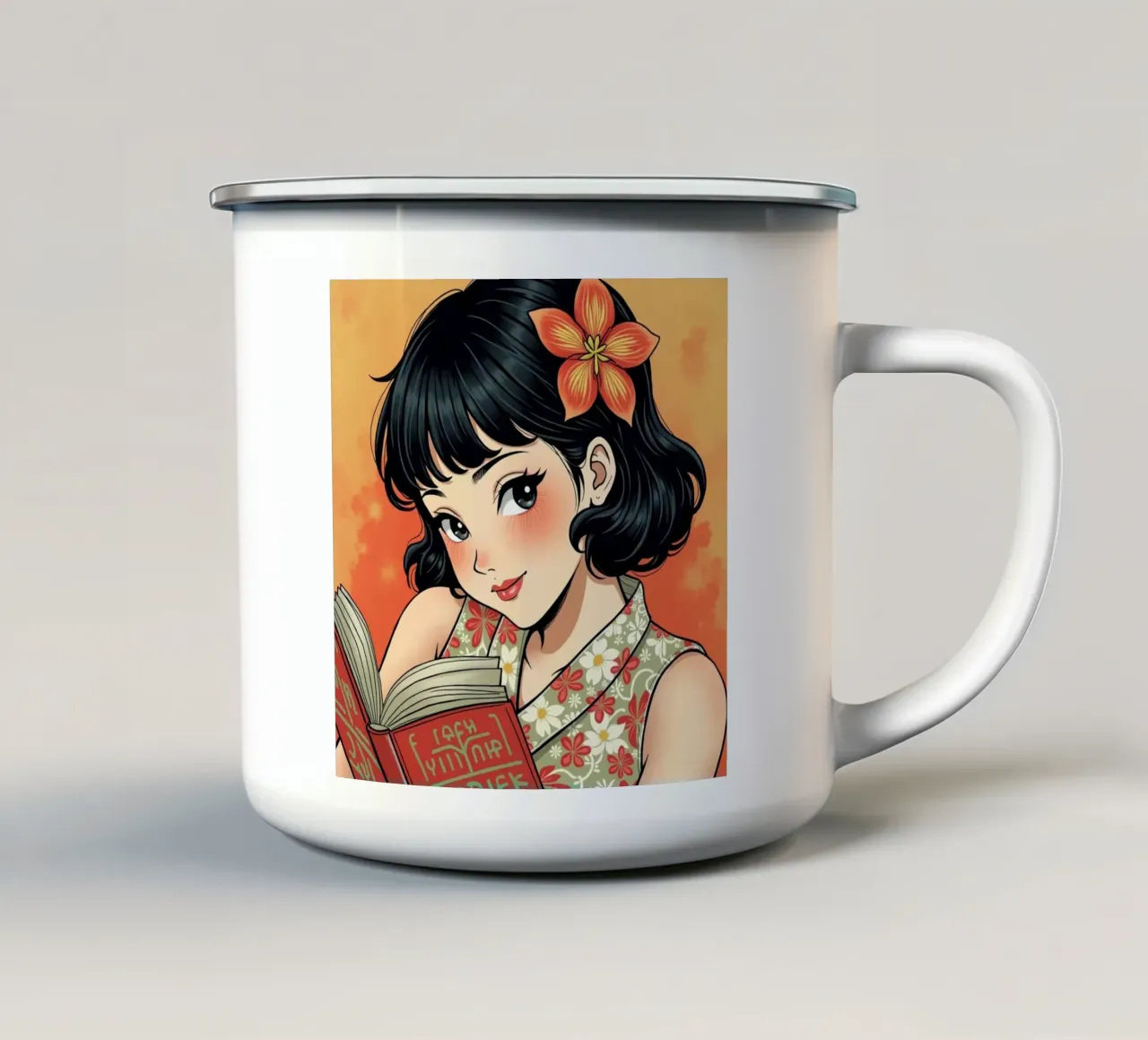 Dea giapponese tazza in smalto da van hellen