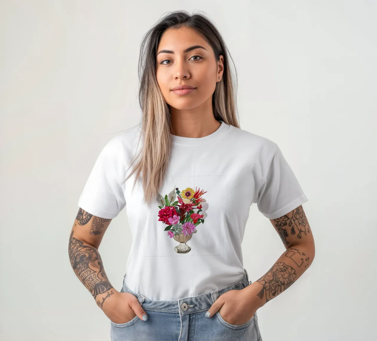 Bouquet di fiori colorati t-shirt da gulsengunel