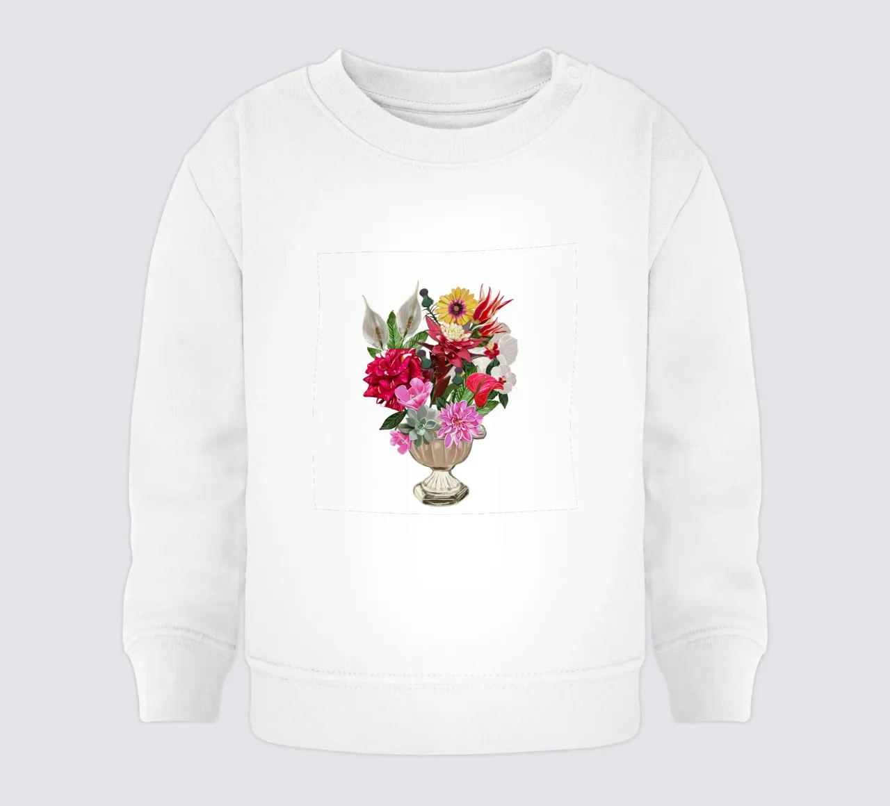 Bouquet di fiori colorati felpa neonato da gulsengunel