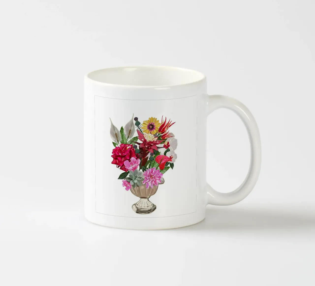 Bouquet di fiori colorati tazza in ceramica da gulsengunel