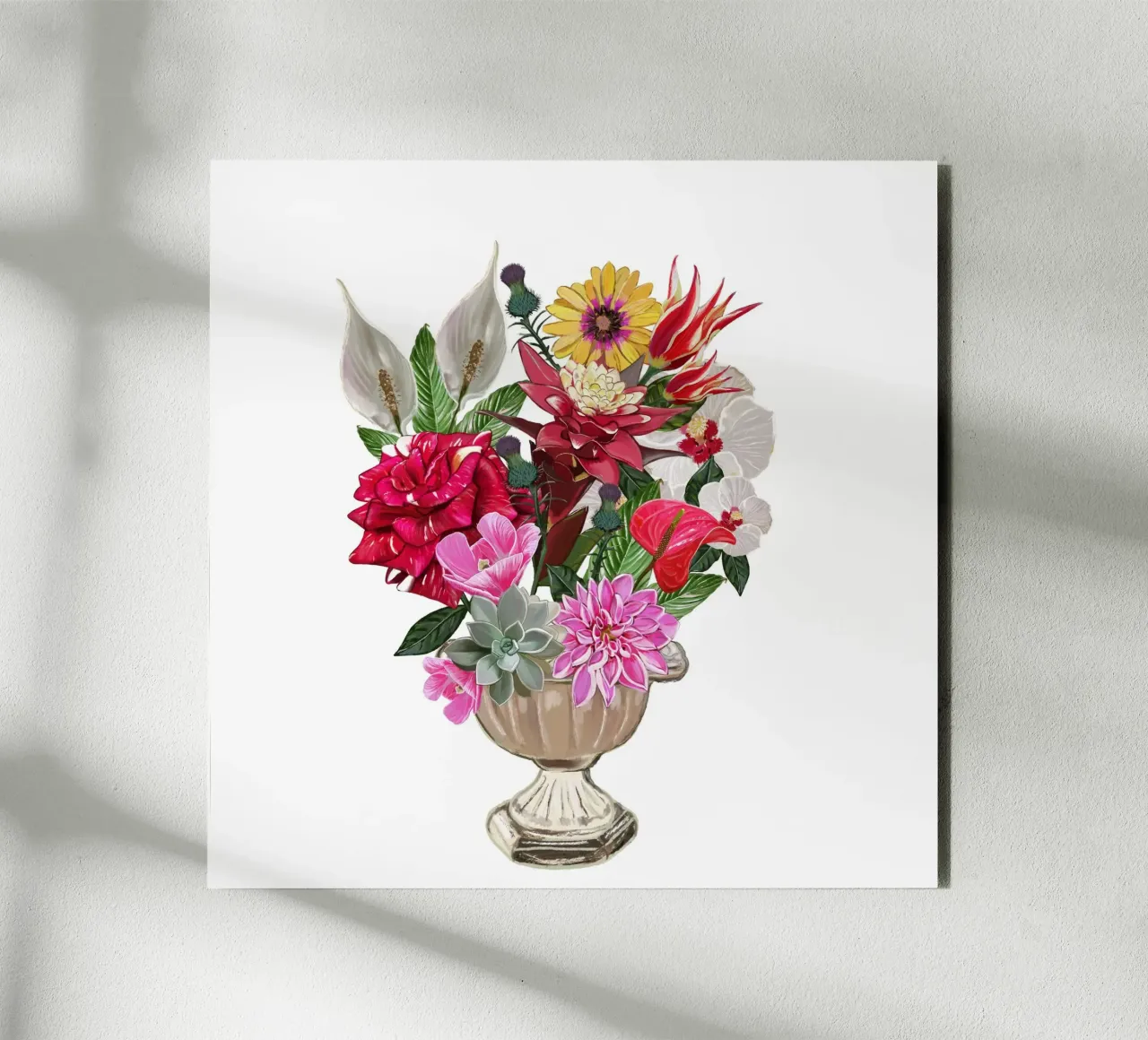 Bouquet di fiori colorati alluminio dibond da gulsengunel