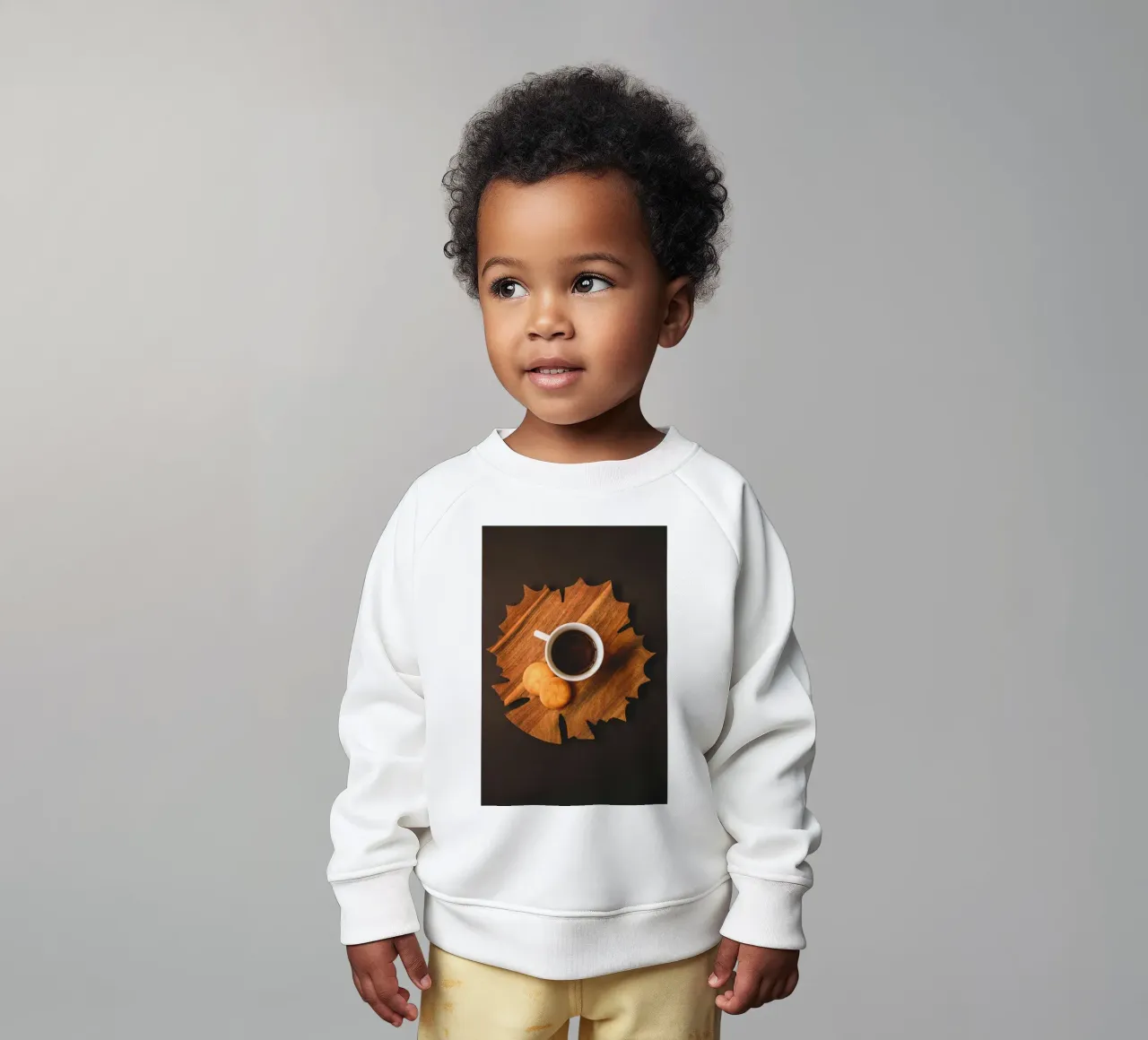 café de madera sudadera de bebé de cofa home
