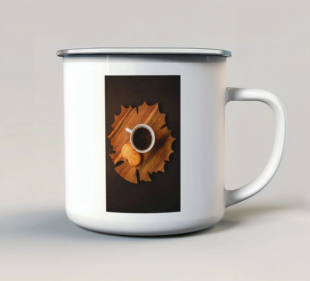 caffè in legno tazza in smalto da cofa home