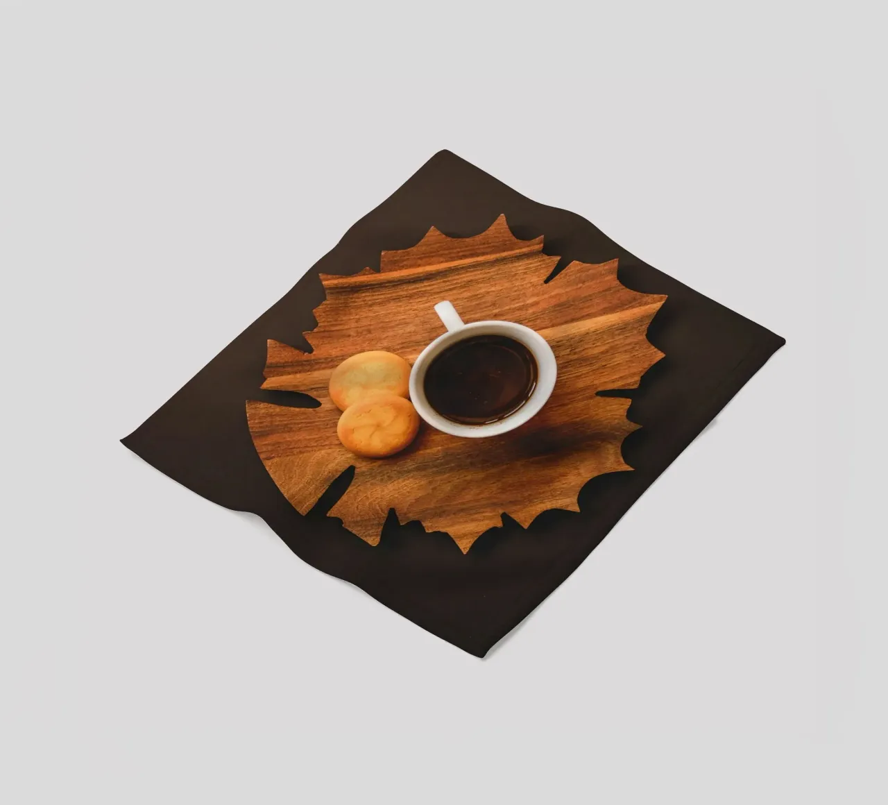 caffè in legno coperta in pile da cofa home