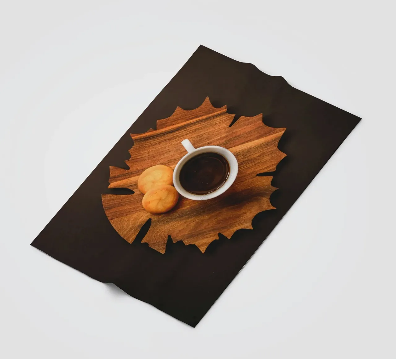 caffè in legno coperta in pile da cofa home