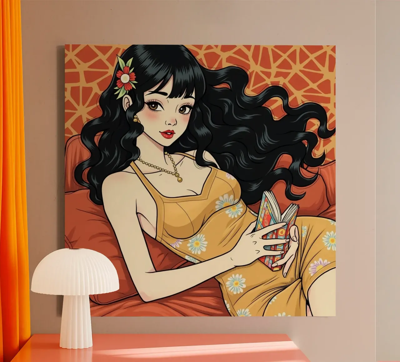 Japanese Goddess canvas by van hellen