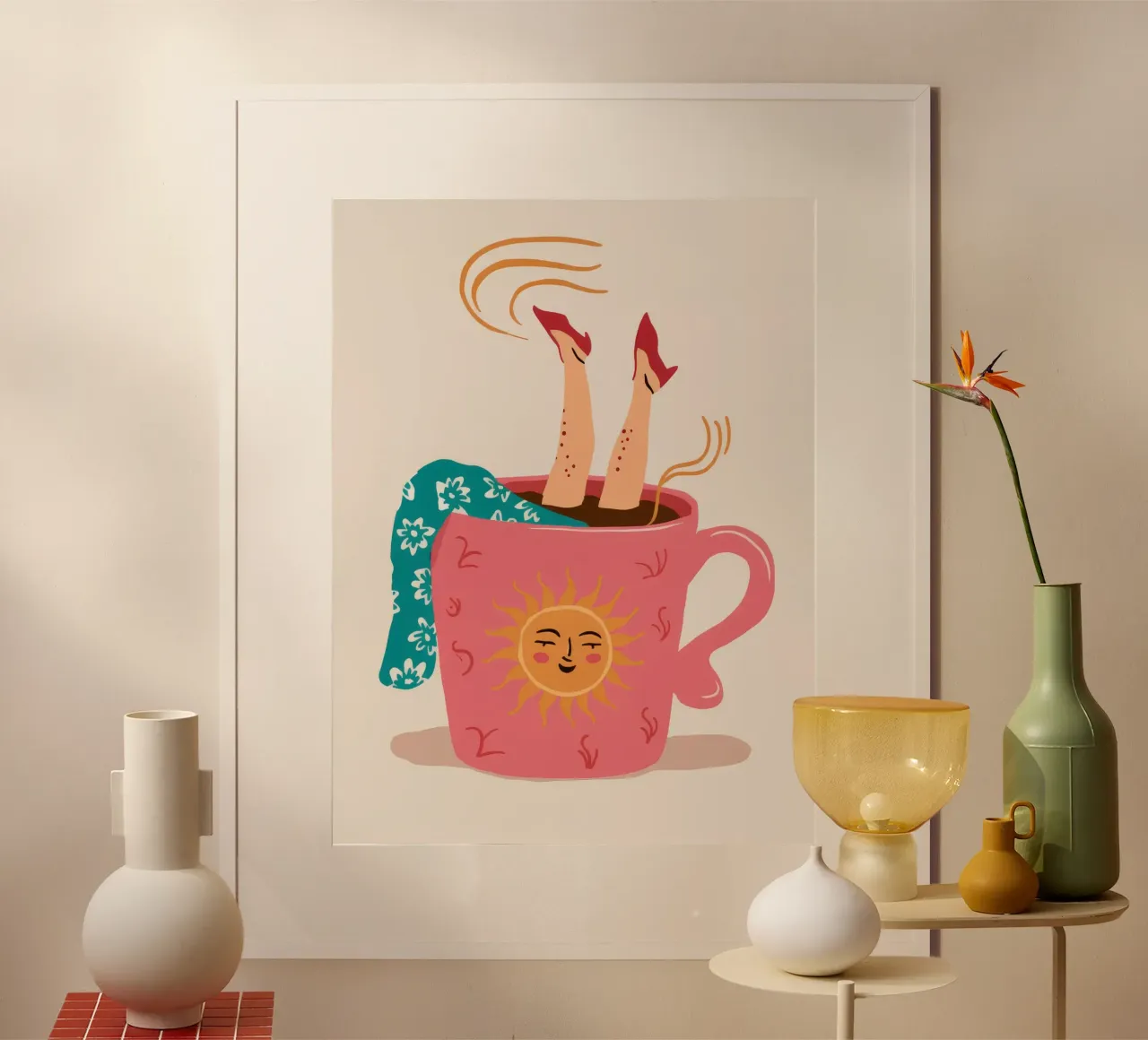 Taza de té Celestial Escape poster de Haven Fantasy