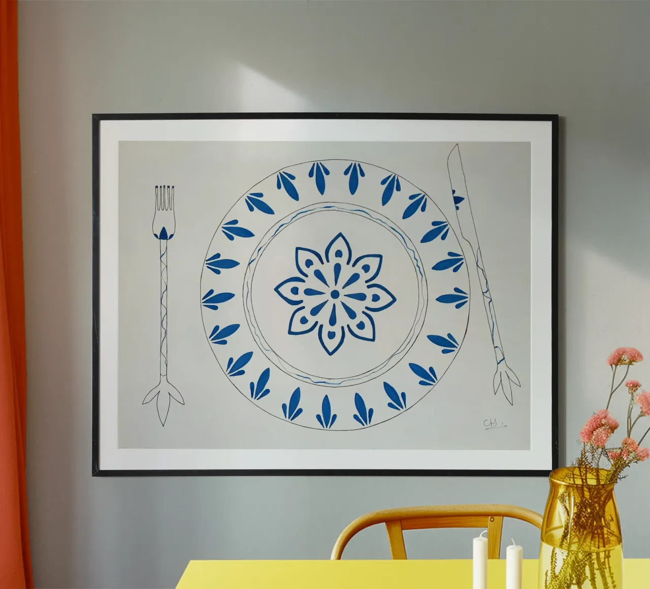 A tavola poster con telaio in legno da Cohe studio