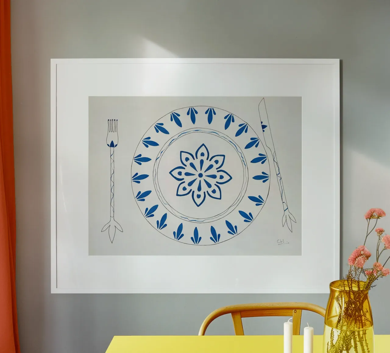A tavola poster con telaio in legno da Cohe studio