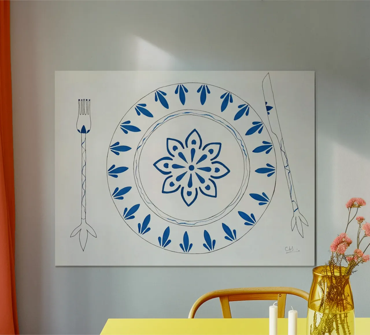 A tavola poster con telaio in legno da Cohe studio