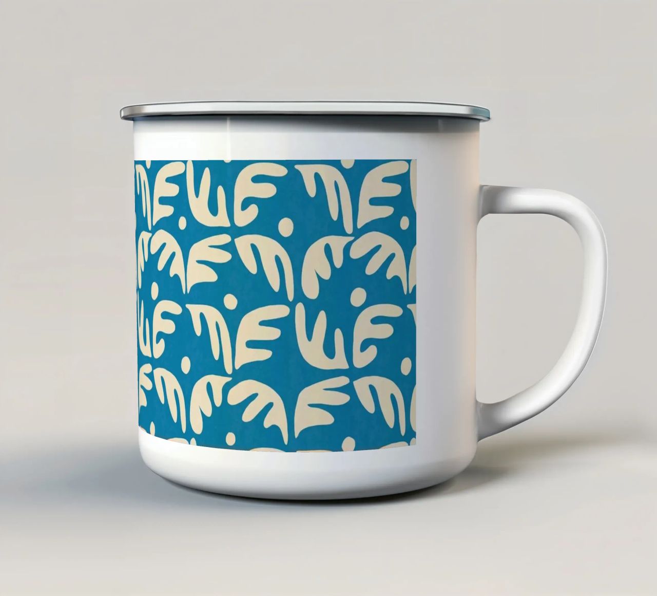 Cyano Pattern No 04 tazza in smalto da treechild