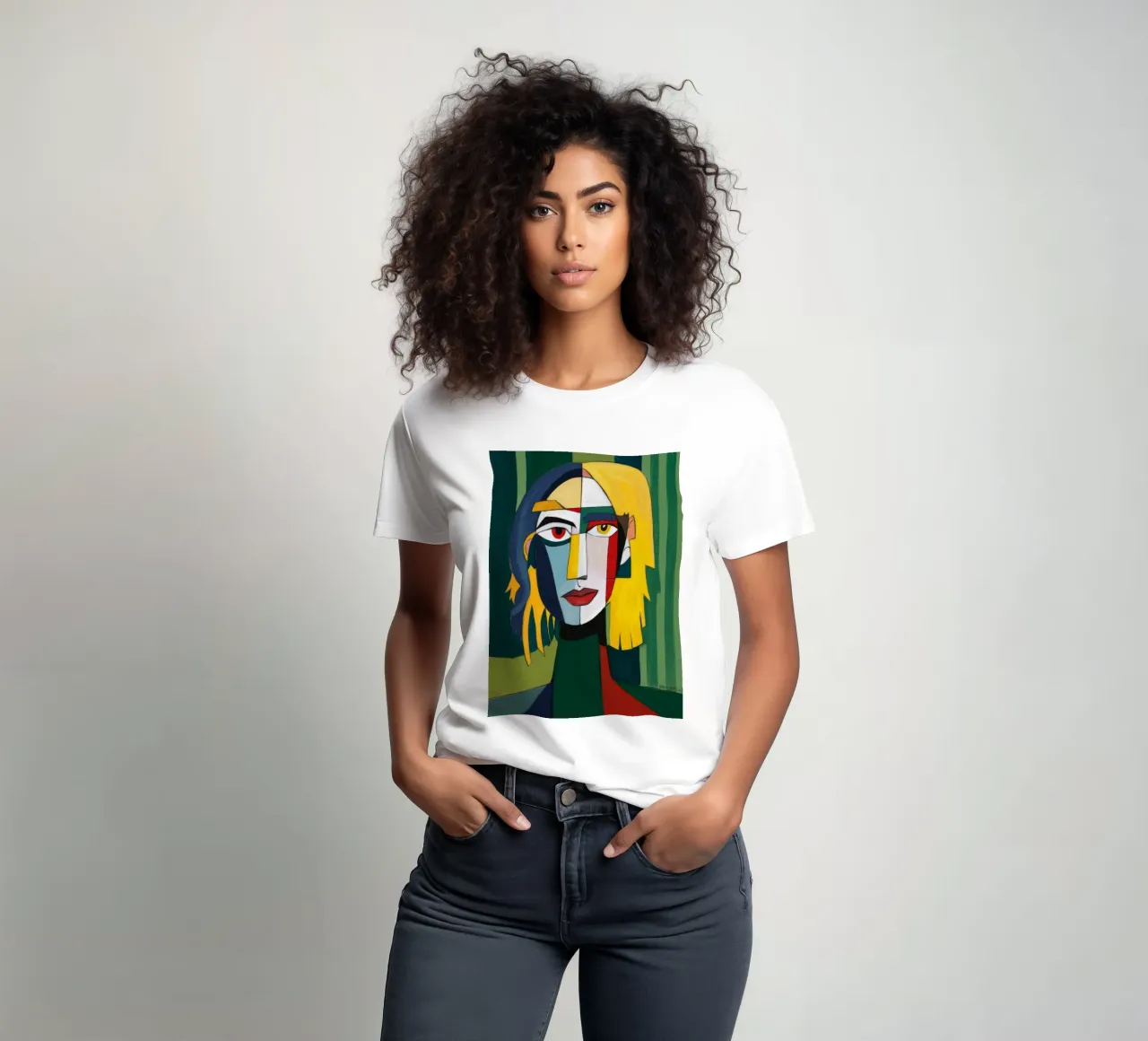 Kubistischer Smaragd-Blick T-Shirt von Peak Delusion