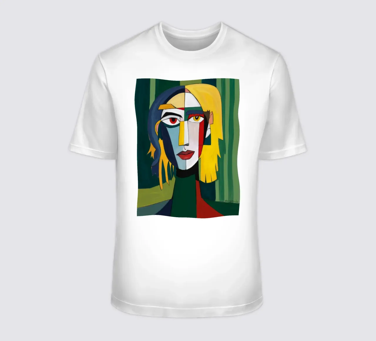 Kubistischer Smaragd-Blick T-Shirt von Peak Delusion