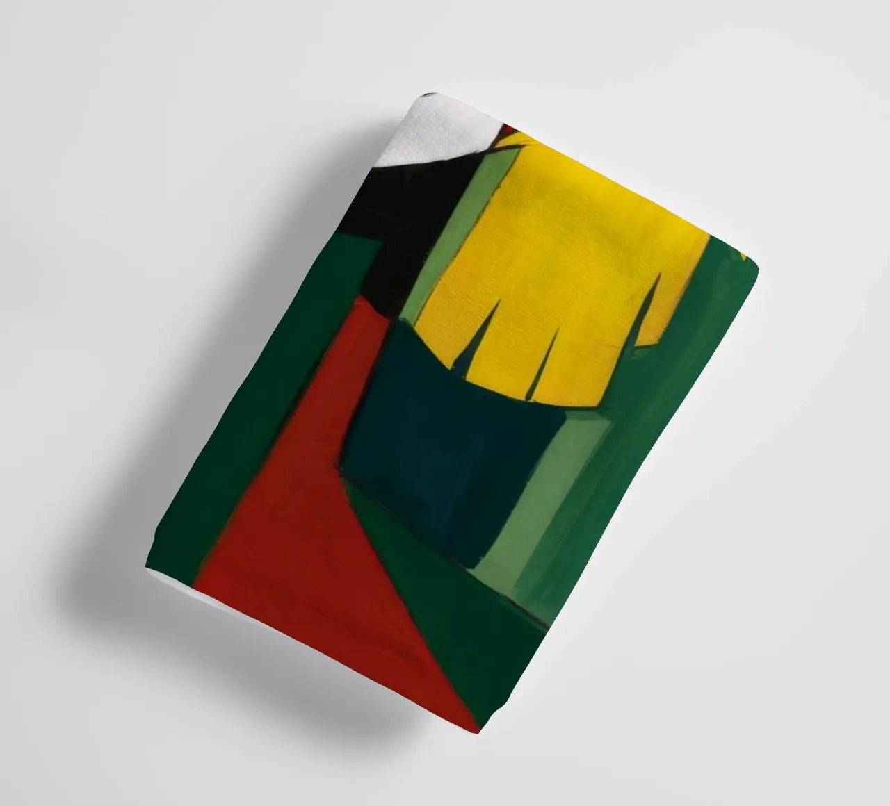 Cubist Emerald Gaze towel by Peak Delusion