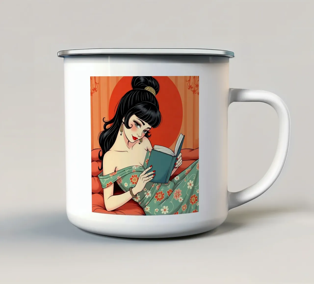 Dea giapponese tazza in smalto da van hellen