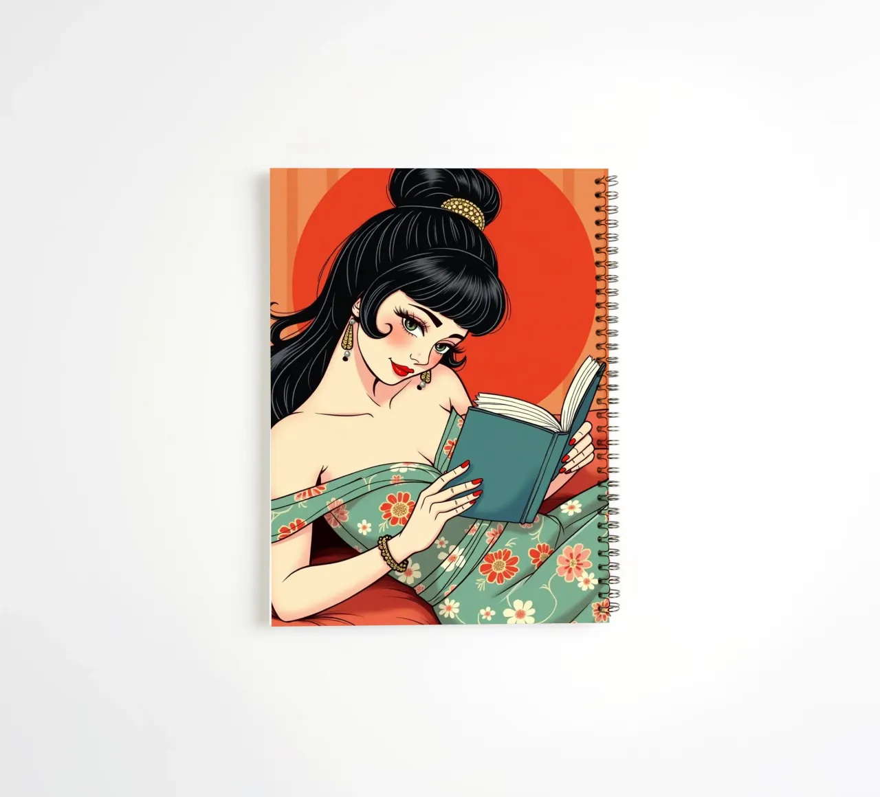 Japanese Goddess spiral notebook by van hellen