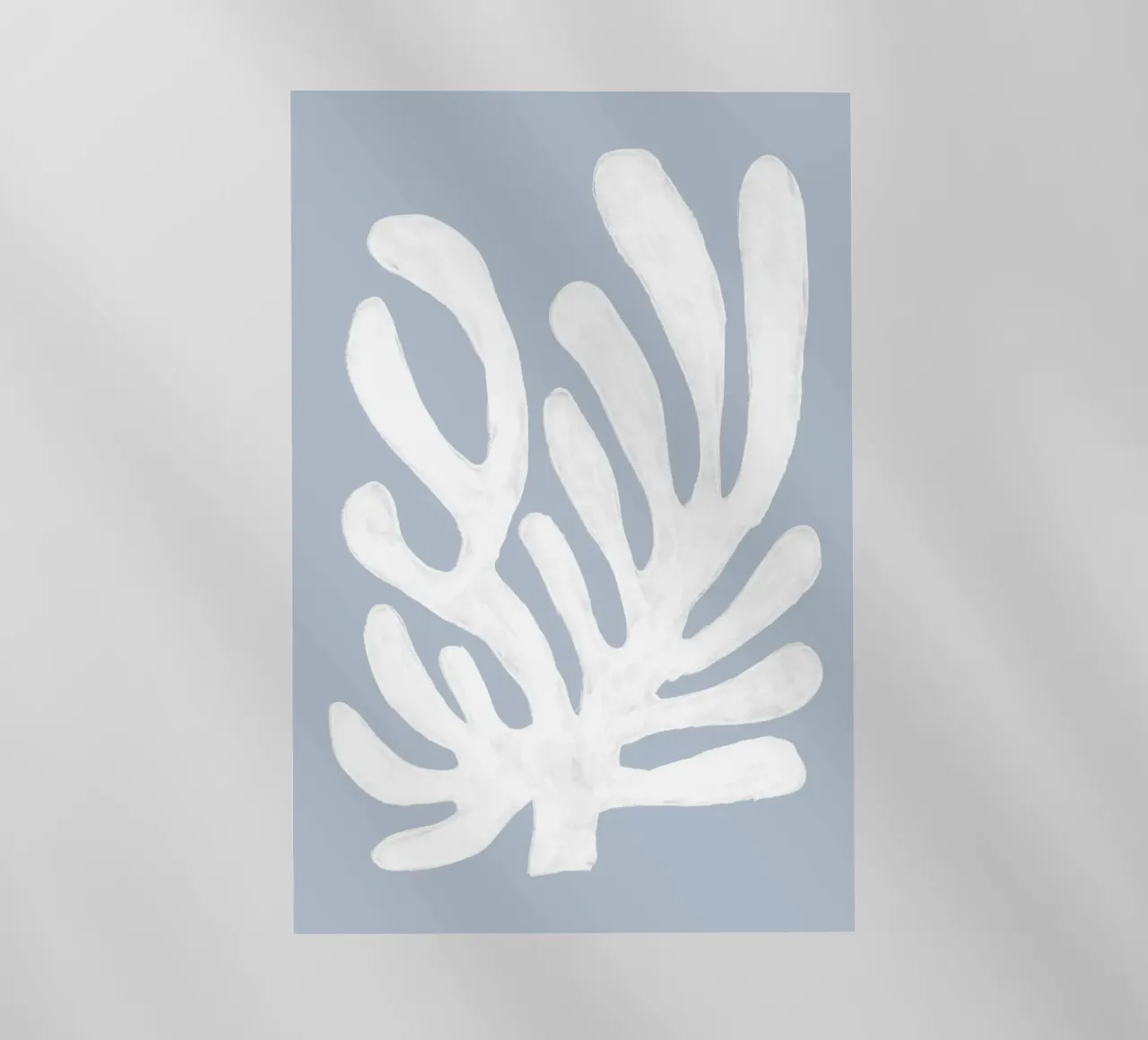 Alghe bianche astratte su blu pellicola backlit da Melloi Art Print