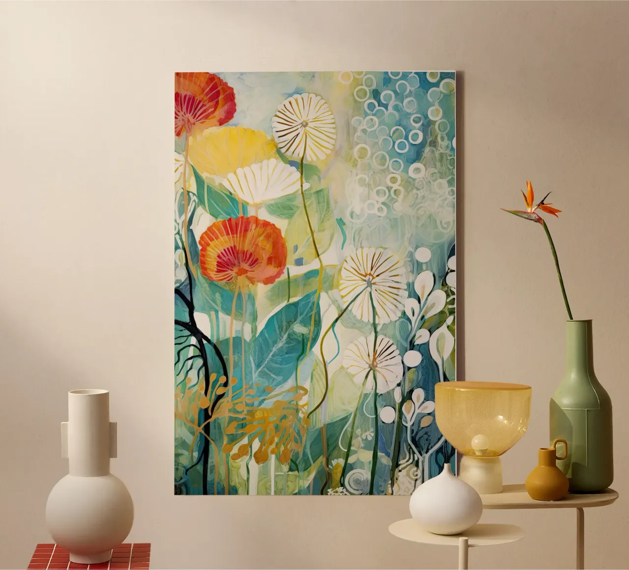 Muurkunst van Imagine canvas met Baklijst van Imagine