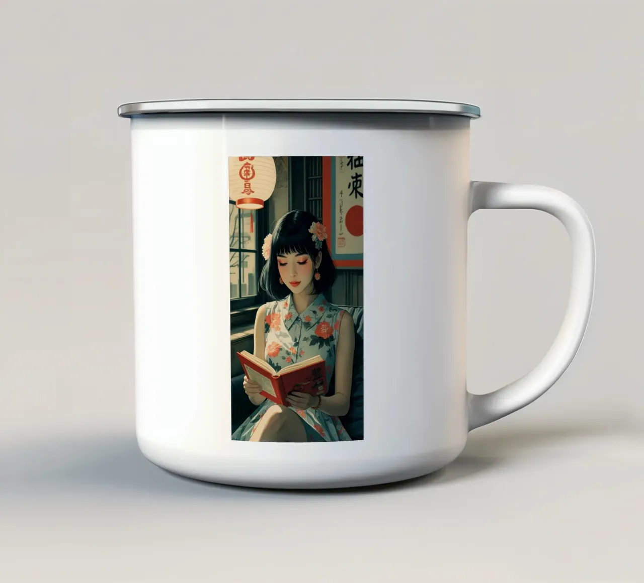 Dea giapponese tazza in smalto da van hellen