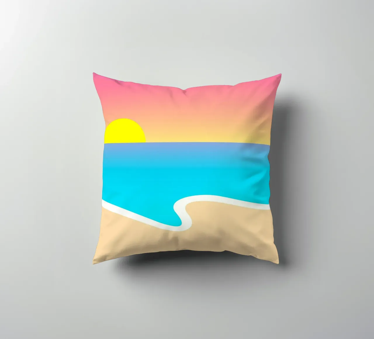 paesaggio crepuscolare oceano cuscino da pastel color shape