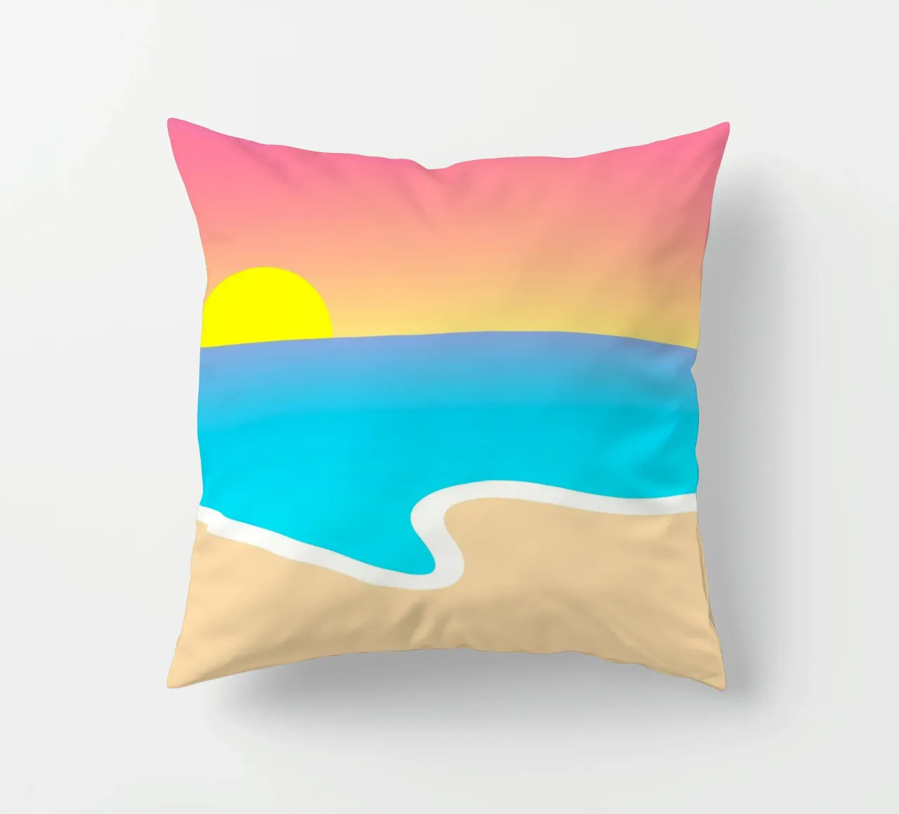 paesaggio crepuscolare oceano cuscino da pastel color shape