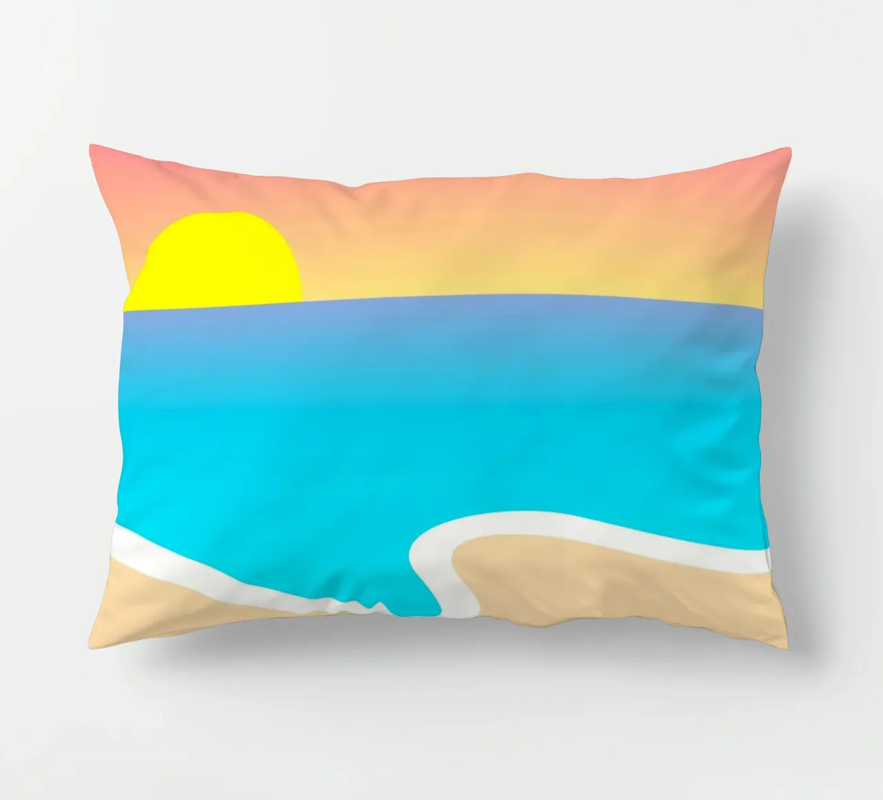 paesaggio crepuscolare oceano cuscino da pastel color shape