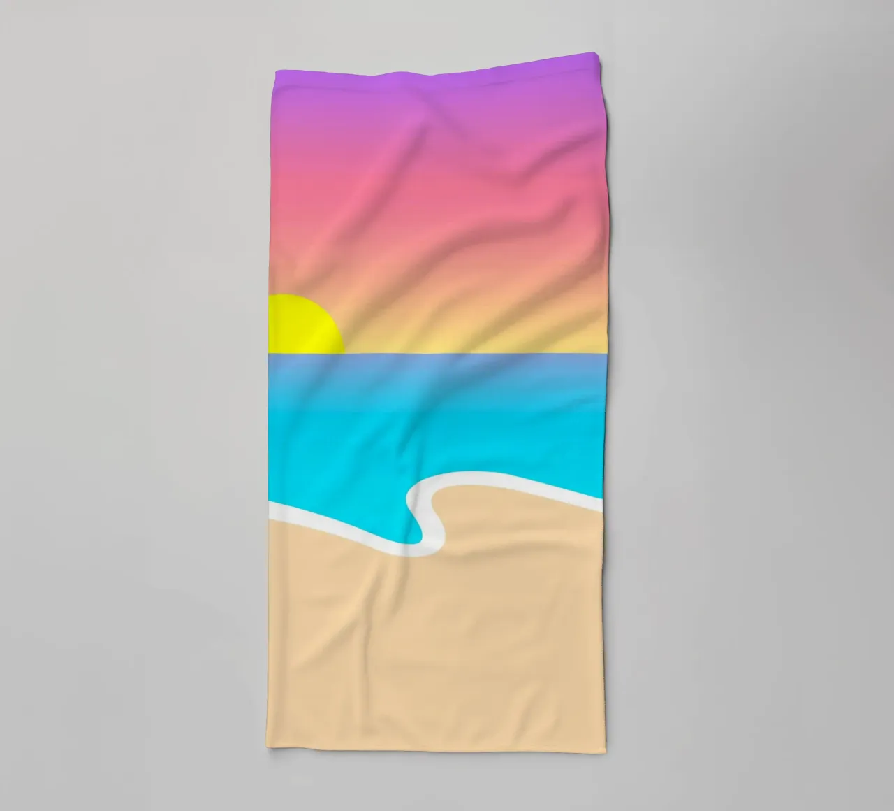 twilight scenery ocean towel by pastel color shape