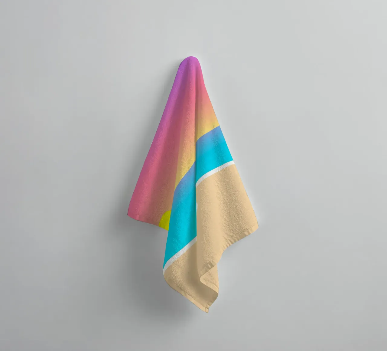 twilight scenery ocean towel by pastel color shape