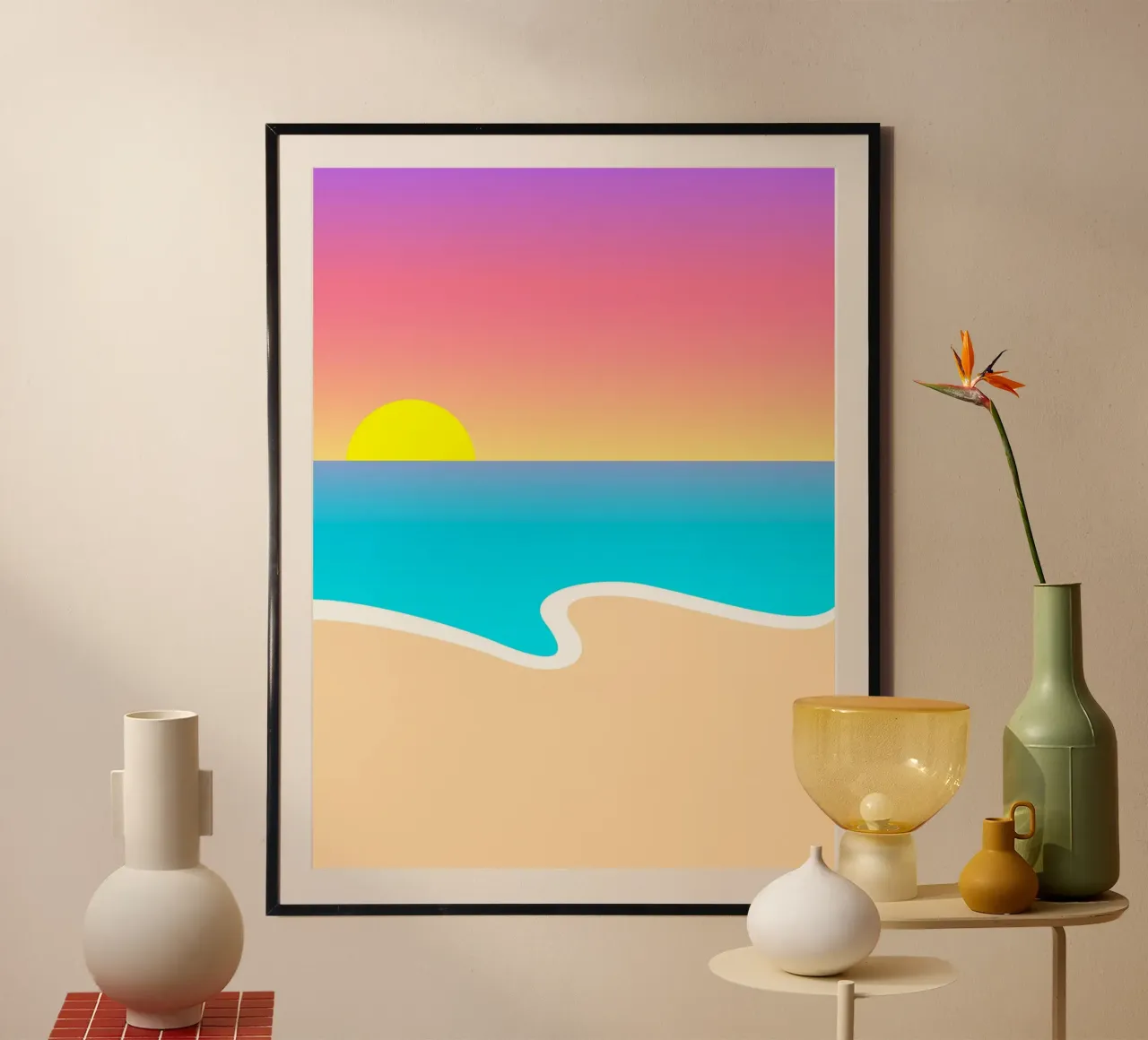 twilight scenery ocean hahnemühle by pastel color shape