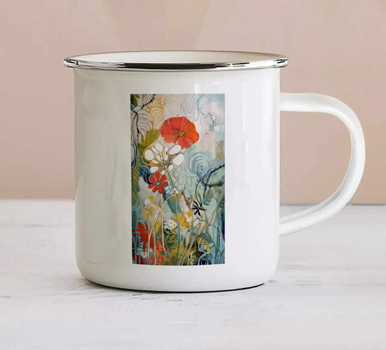 Arte da parete di Imagine tazza in smalto da Imagine