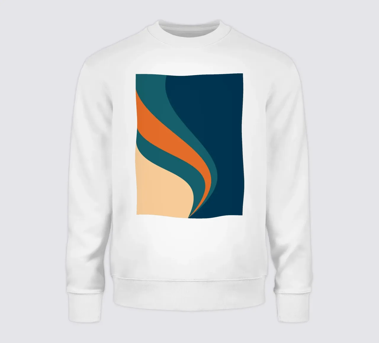 onda che scorre per linee curve felpa da pastel color shape