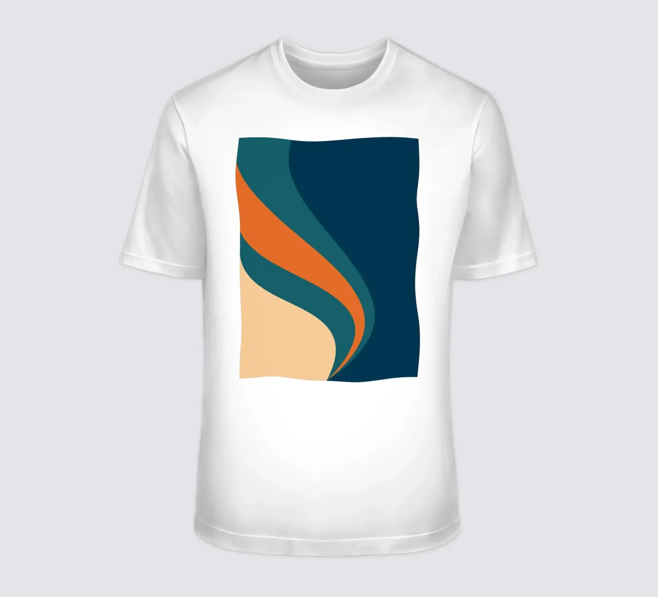 onda che scorre per linee curve t-shirt da pastel color shape