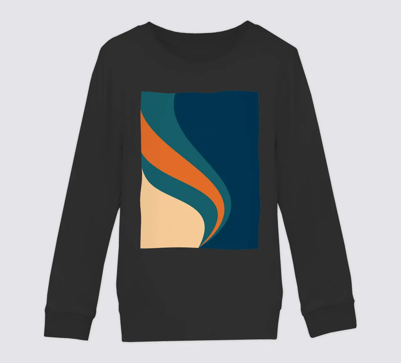 onda che scorre per linee curve felpa bambino da pastel color shape