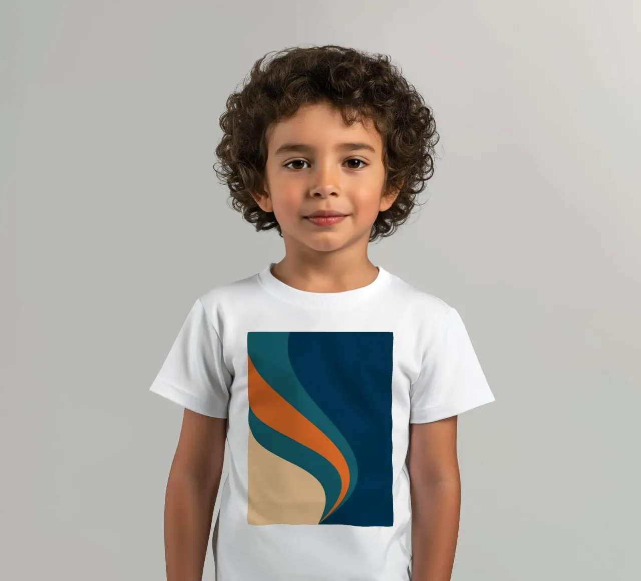 onda che scorre per linee curve t-shirt bambini da pastel color shape