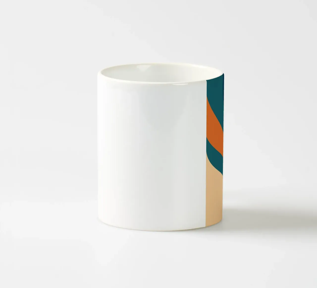 onda che scorre per linee curve tazza in ceramica da pastel color shape