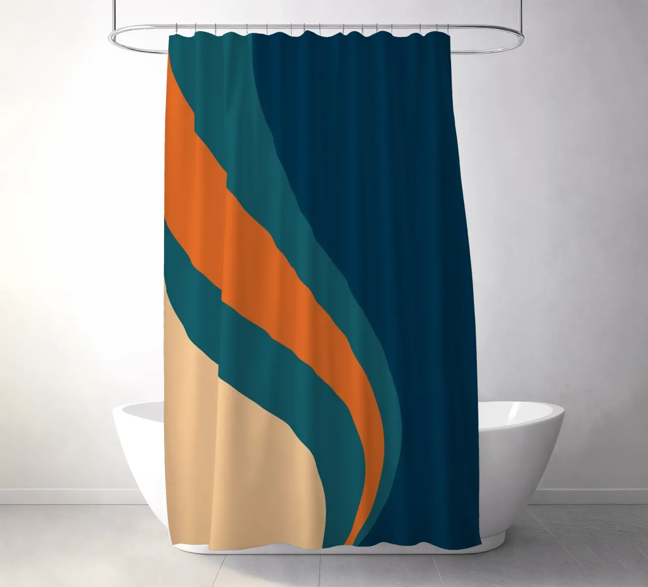 onda che scorre per linee curve tenda da doccia da pastel color shape