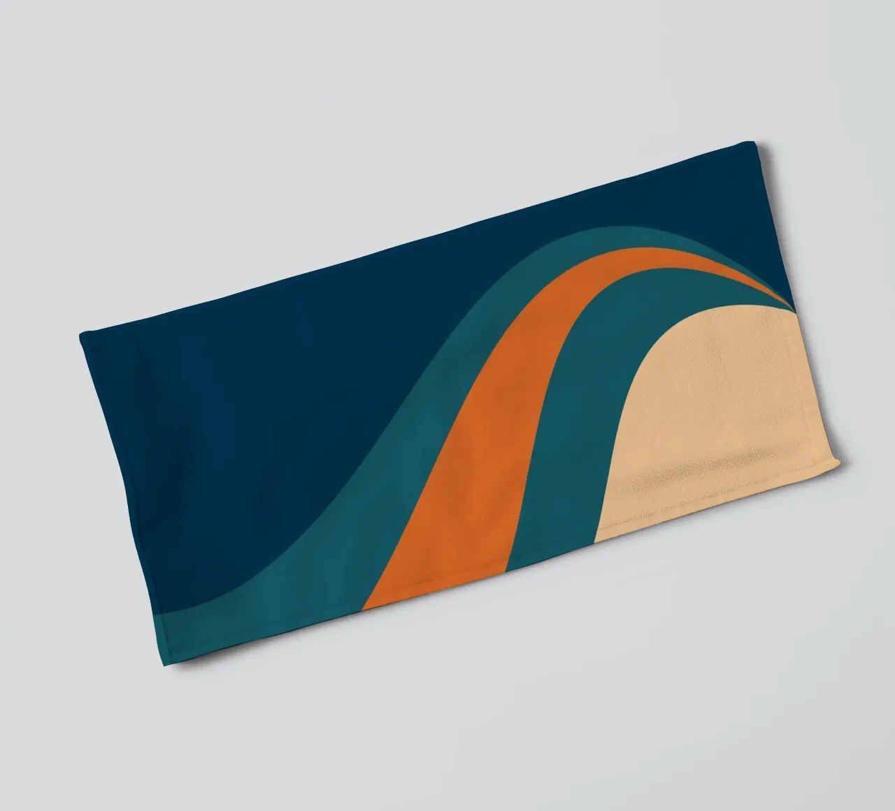 golf die door gebogen lijnen stroomt badhanddoek van pastel color shape