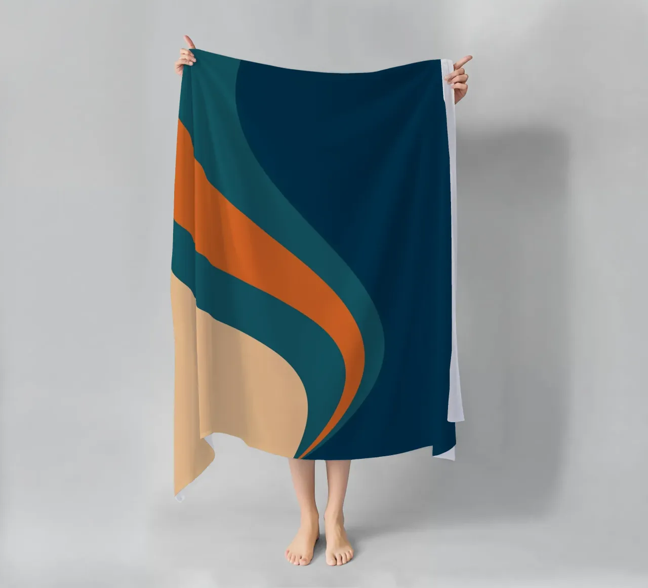 onda che scorre per linee curve telo mare da pastel color shape