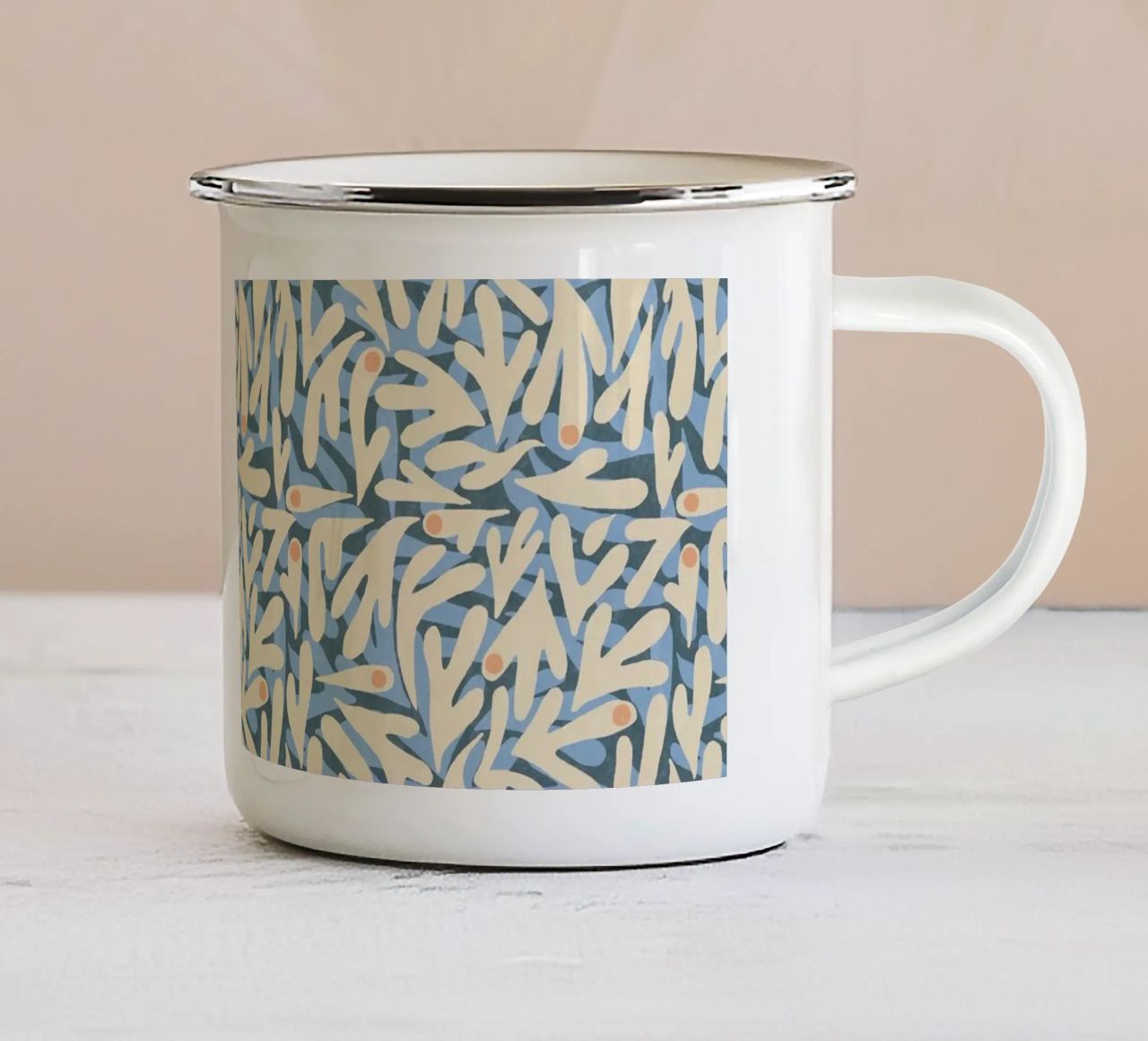 Cyano Pattern No 06 tazza in smalto da treechild