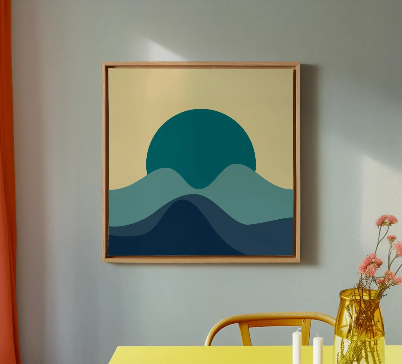 geometric shapes of twilight canvas by pastel color shape