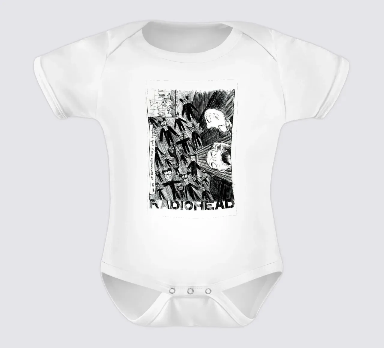 Radiohead - Scribble body neonato maniche corte da williamsshop
