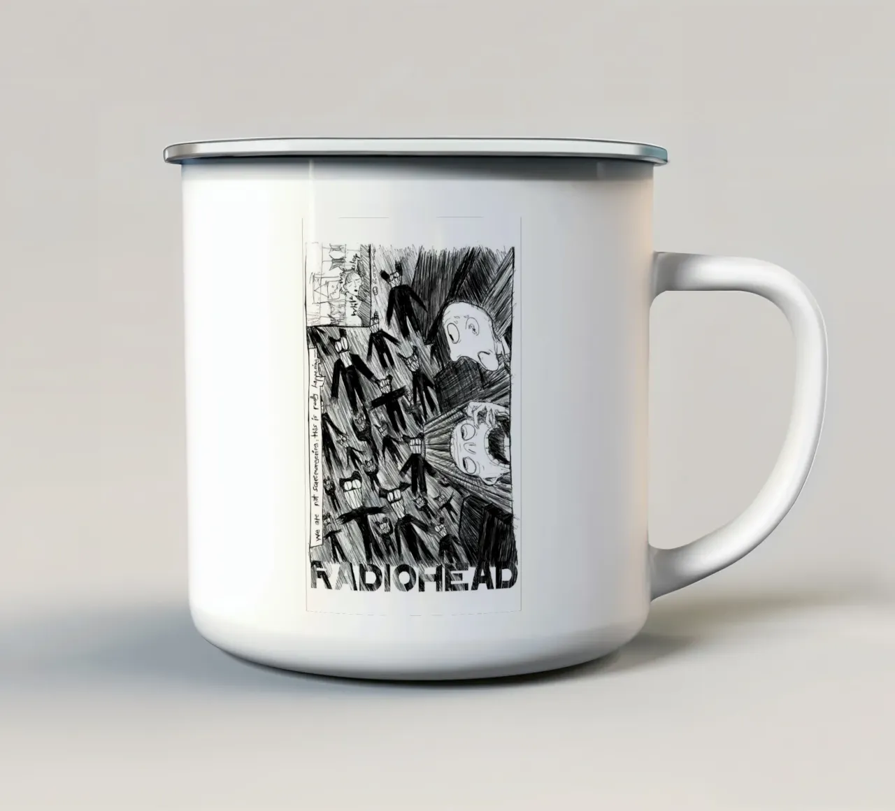 Radiohead - Scribble tazza in smalto da williamsshop