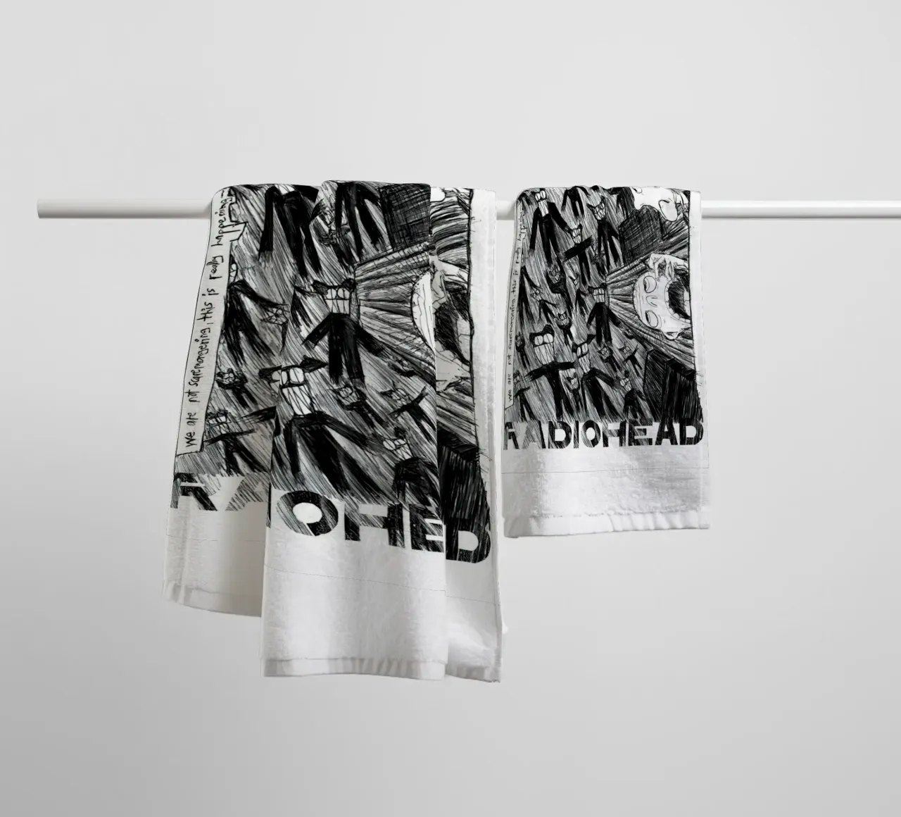 Radiohead - Scribble asciugamano da bagno da williamsshop