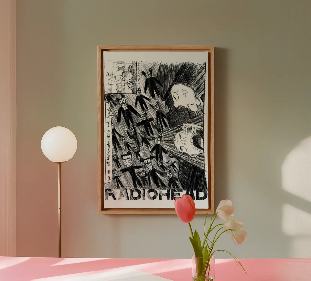 Radiohead - Scribble tela con Cornice a cassetta da williamsshop