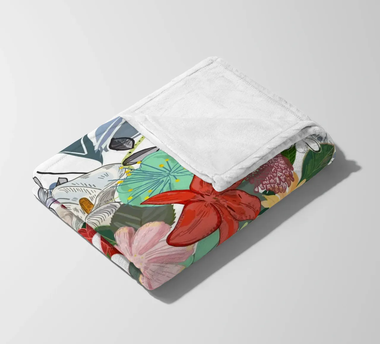 Bouquet di fiori misti colorati coperta in pile da gulsengunel
